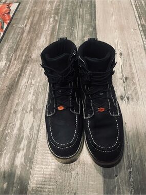 BRUNT Men's Marin Unlined Soft Toe Black Work Boots Sz 12 W / EE